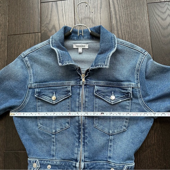 Good American Long Sleeve Denim Jean Jumpsuit - Picture 9 of 14